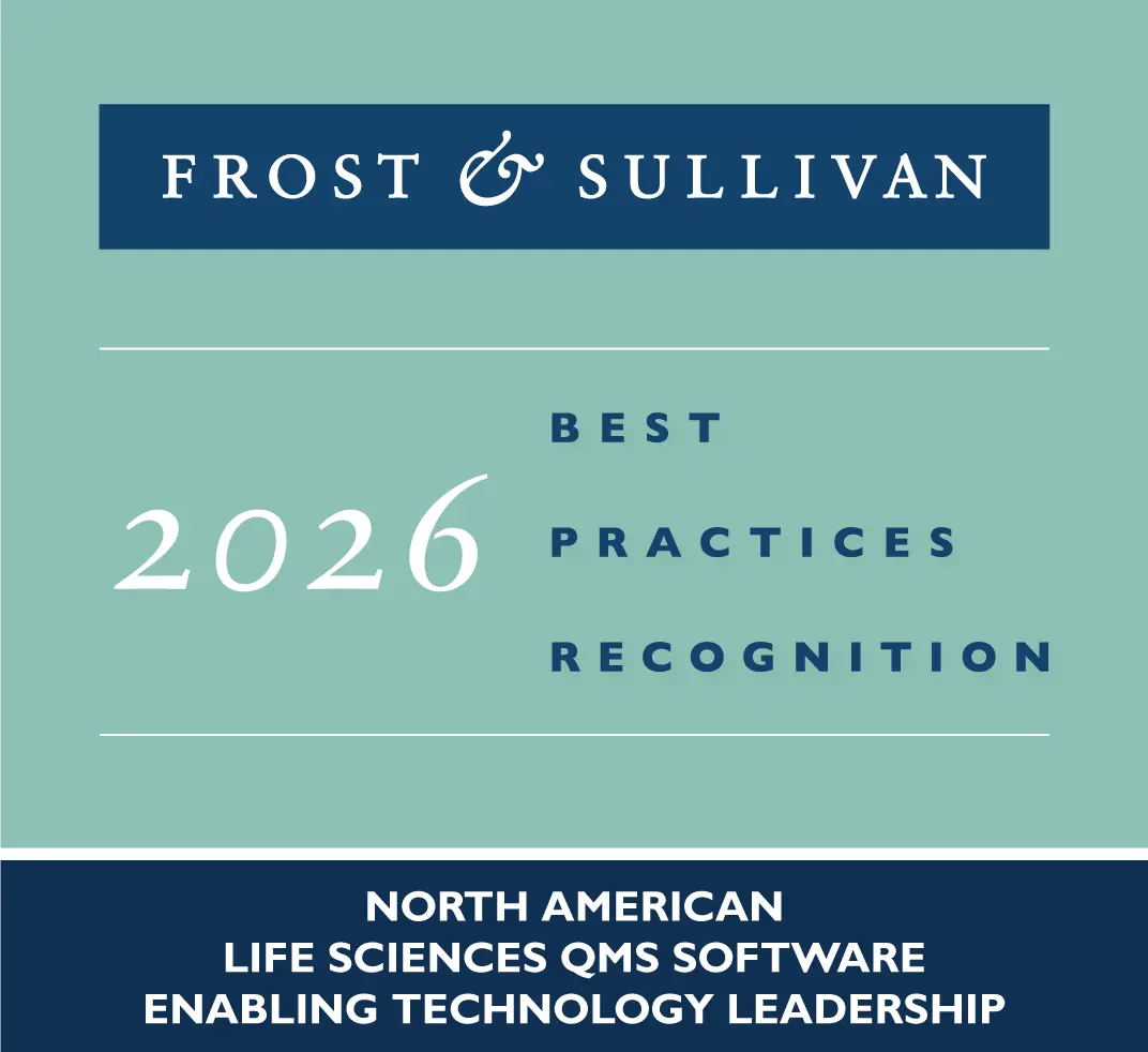 Frost & Sullivan 2026 Best Practices Recognition, North American Life Sciences QMS Software Enabling Technology Leadership